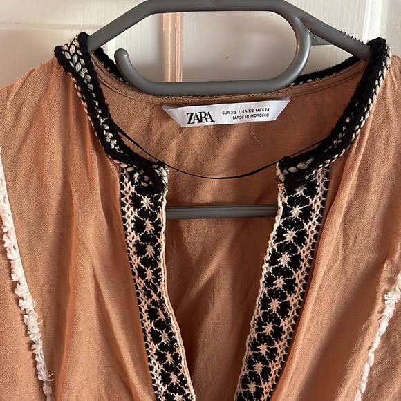 Linen blend Zara dress size XS - Picture 3 of 7